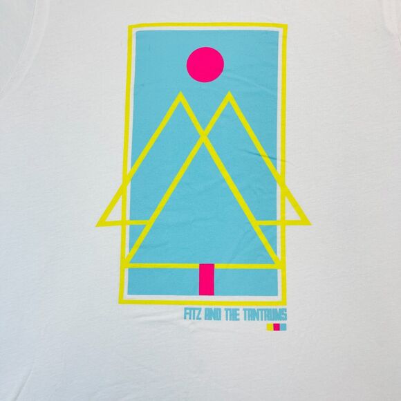 Fitz And The Tantrums Band Tour Concert Tee Mens Size XL - White & Neon T-Shirt - Picture 3 of 7